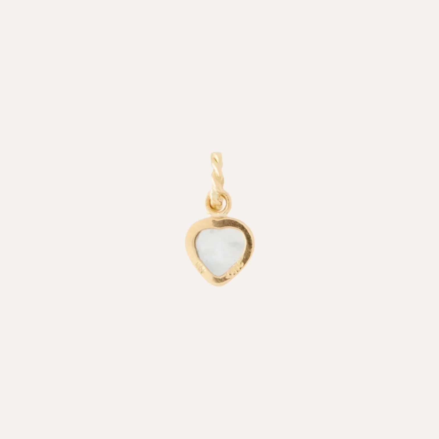 18K Mint Green Tourmaline Petite Heart Charm