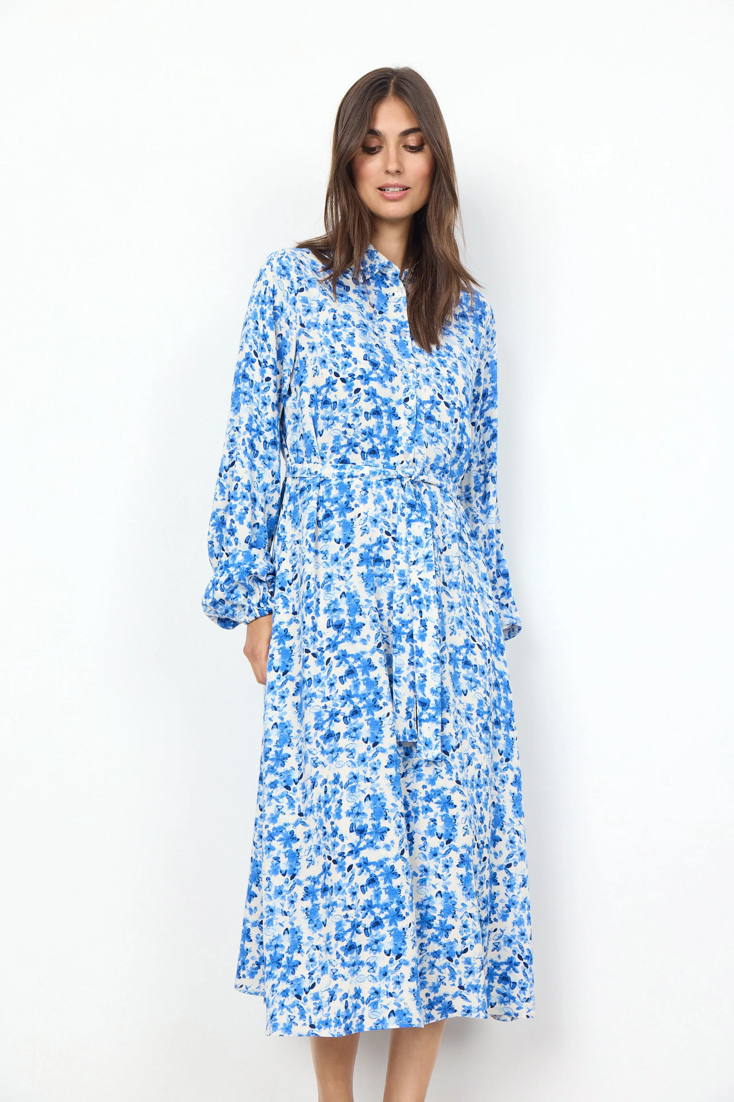 40542- Blue Doha Print Dress - Soya Concept