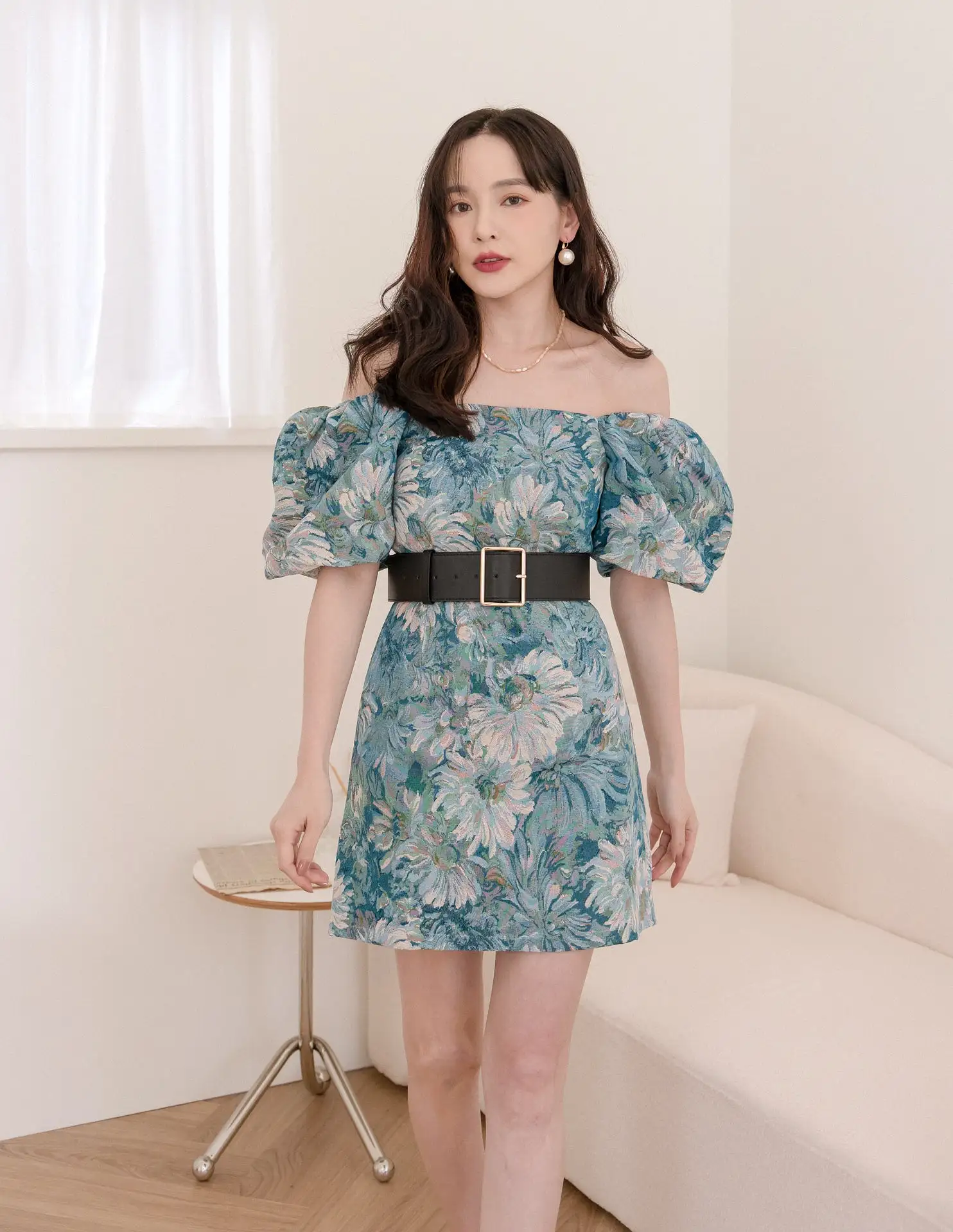 Arissa Dress in Blue Floral