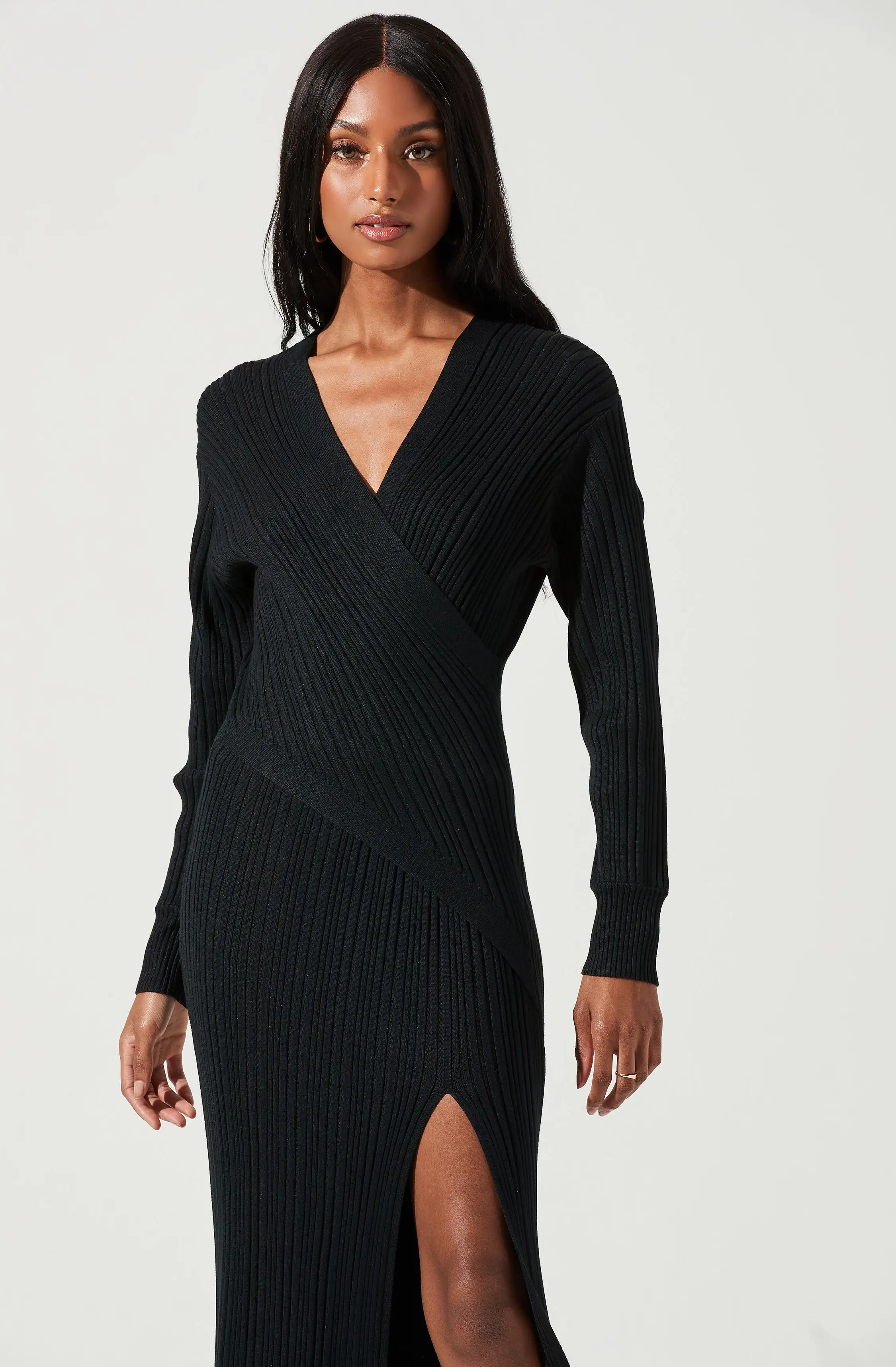 Astrid Ribbed Knit Midi Dress