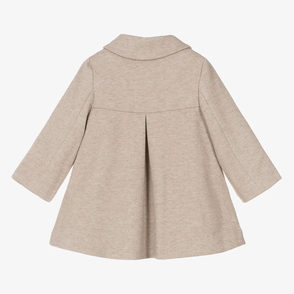 Baby Girls Beige Trapeze Coat