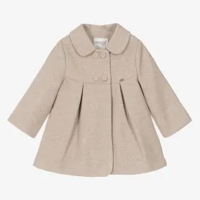 Baby Girls Beige Trapeze Coat