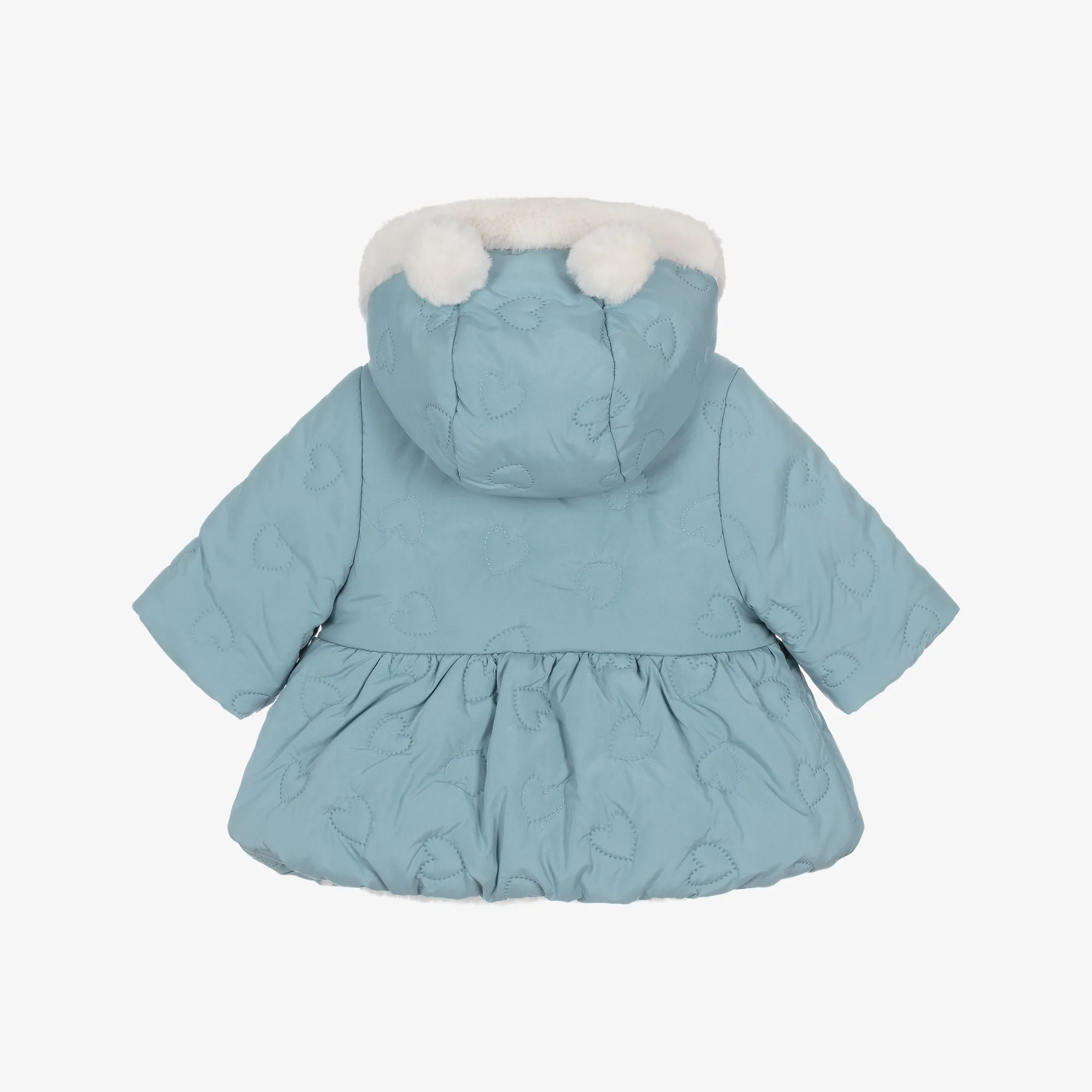 Baby Girls Blue Reversible Coat