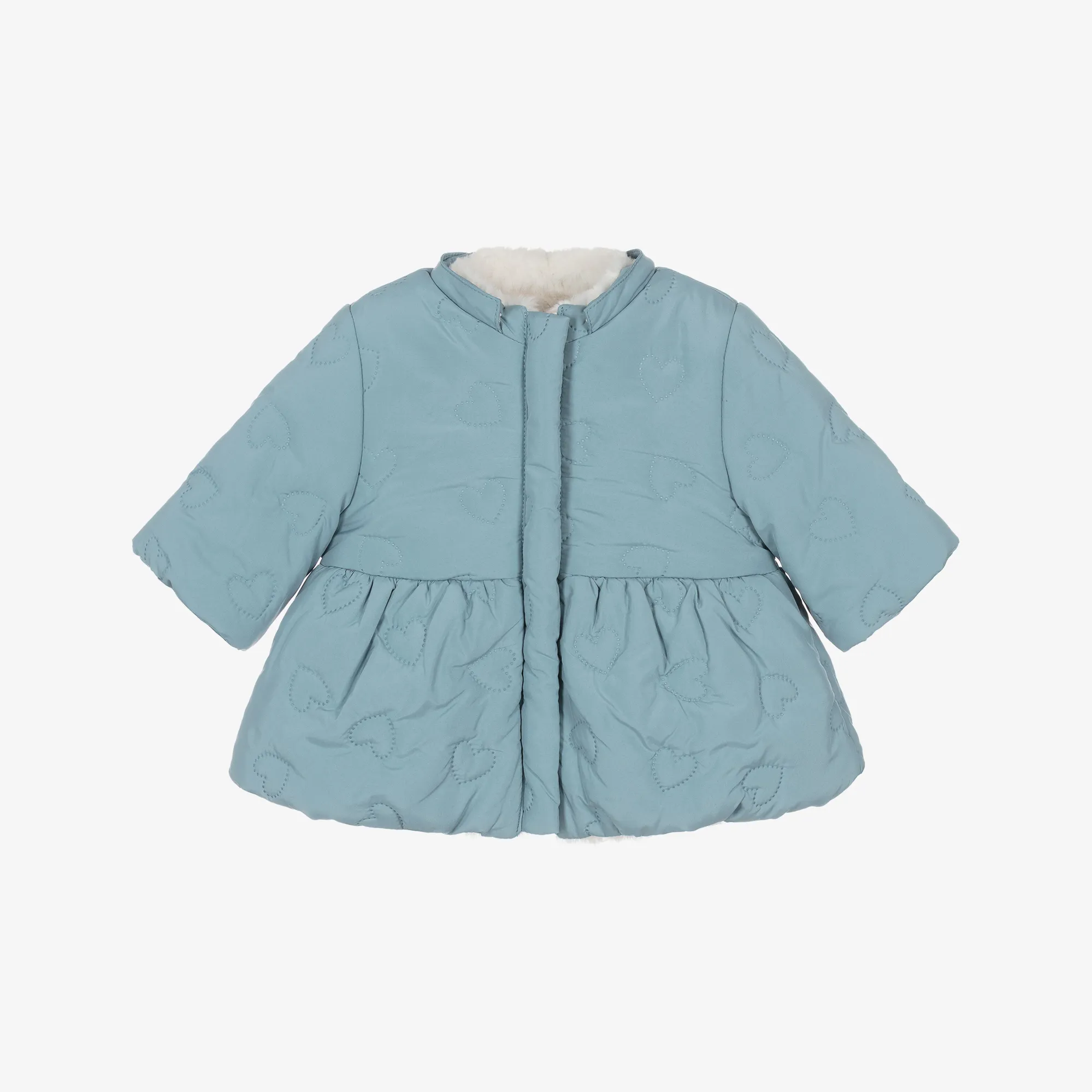 Baby Girls Blue Reversible Coat