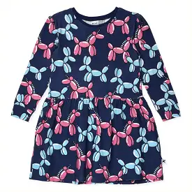 Balloon Buddies Dress Dark Blue