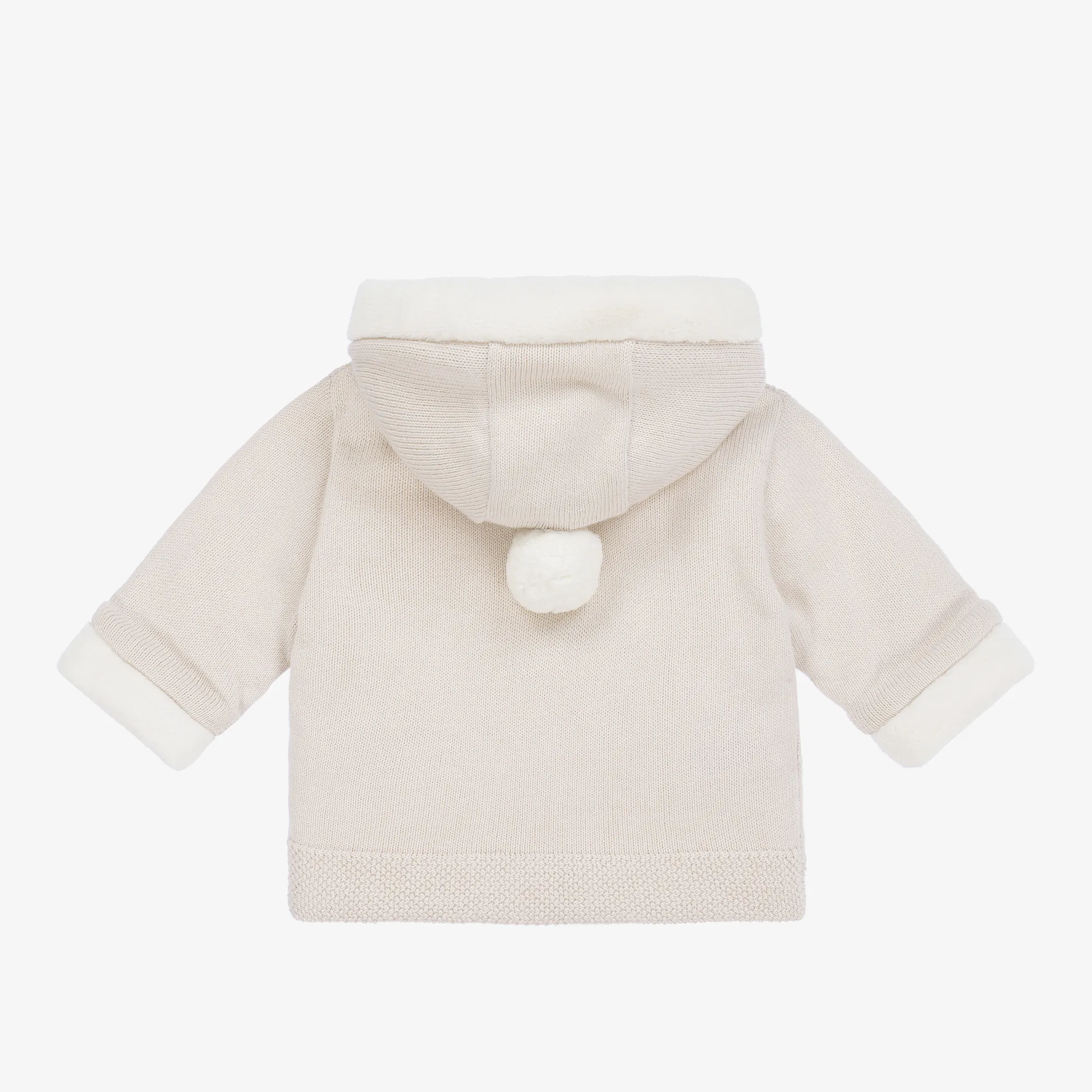 Beige Knitted Baby Pram Coat