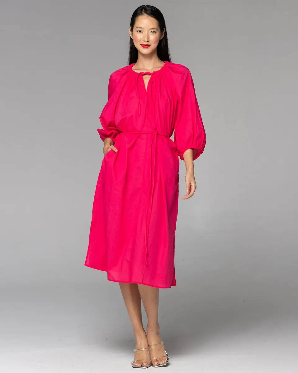 Believer Rope Midi Dress Ruby Pink