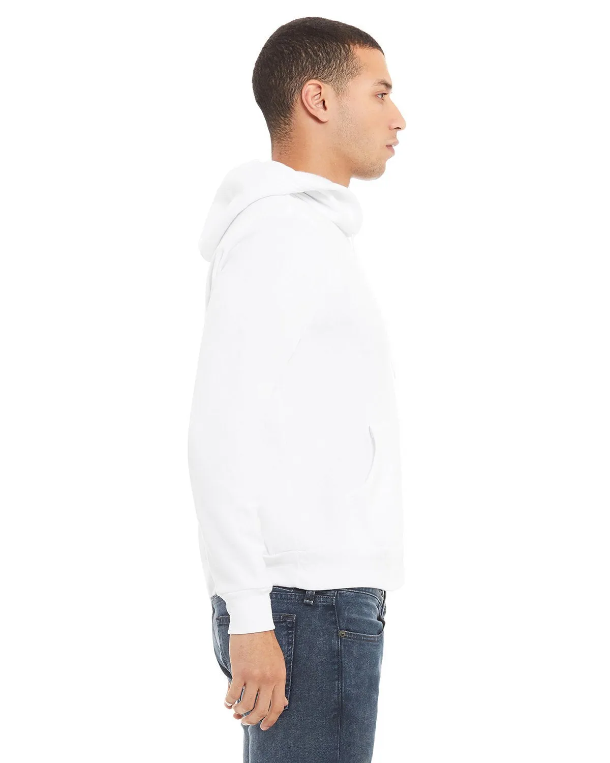 Bella + Canvas Unisex Sponge Fleece Pullover Hoodie 3719 White