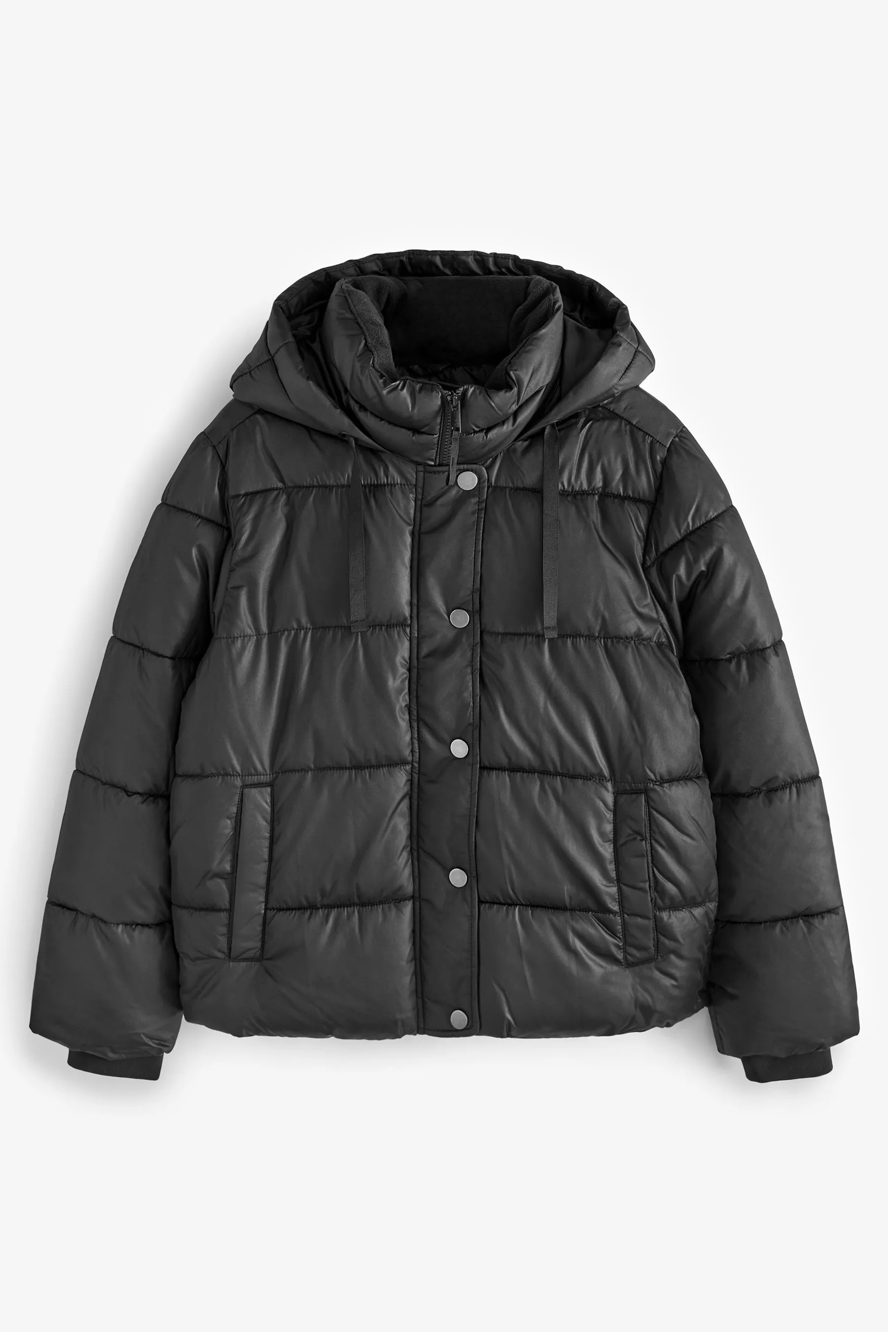 Black Short Puffer Coat