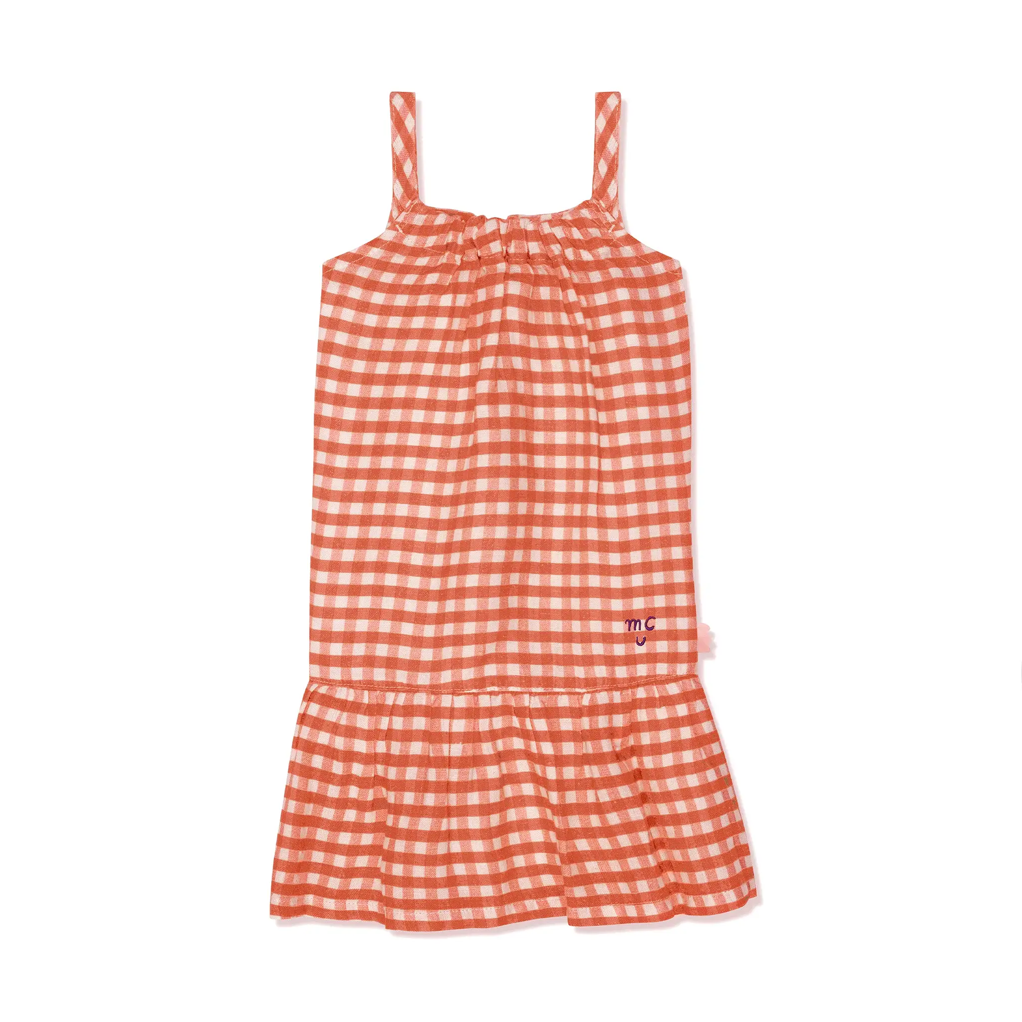 Blue Gingham Linen Kid Dress