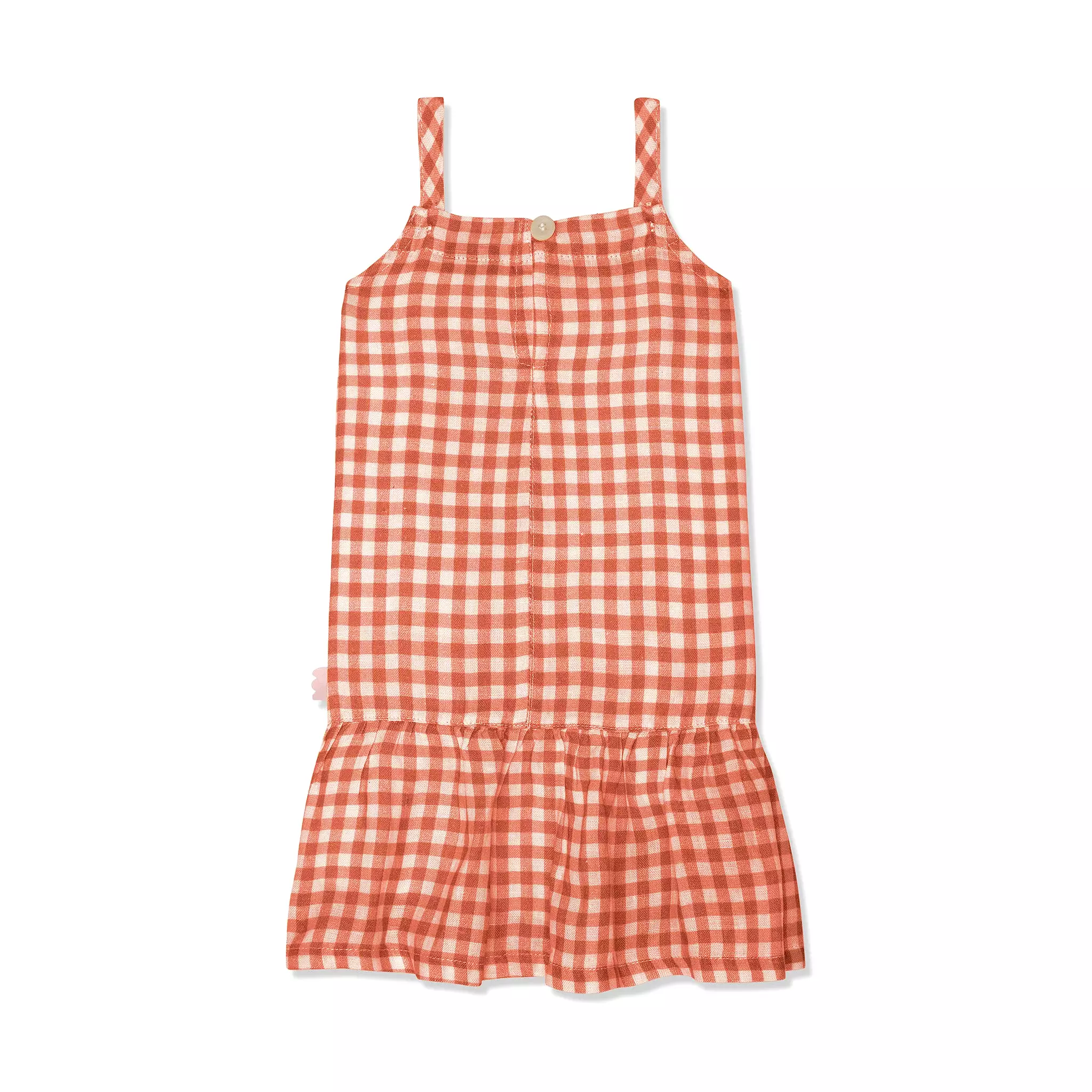 Blue Gingham Linen Kid Dress