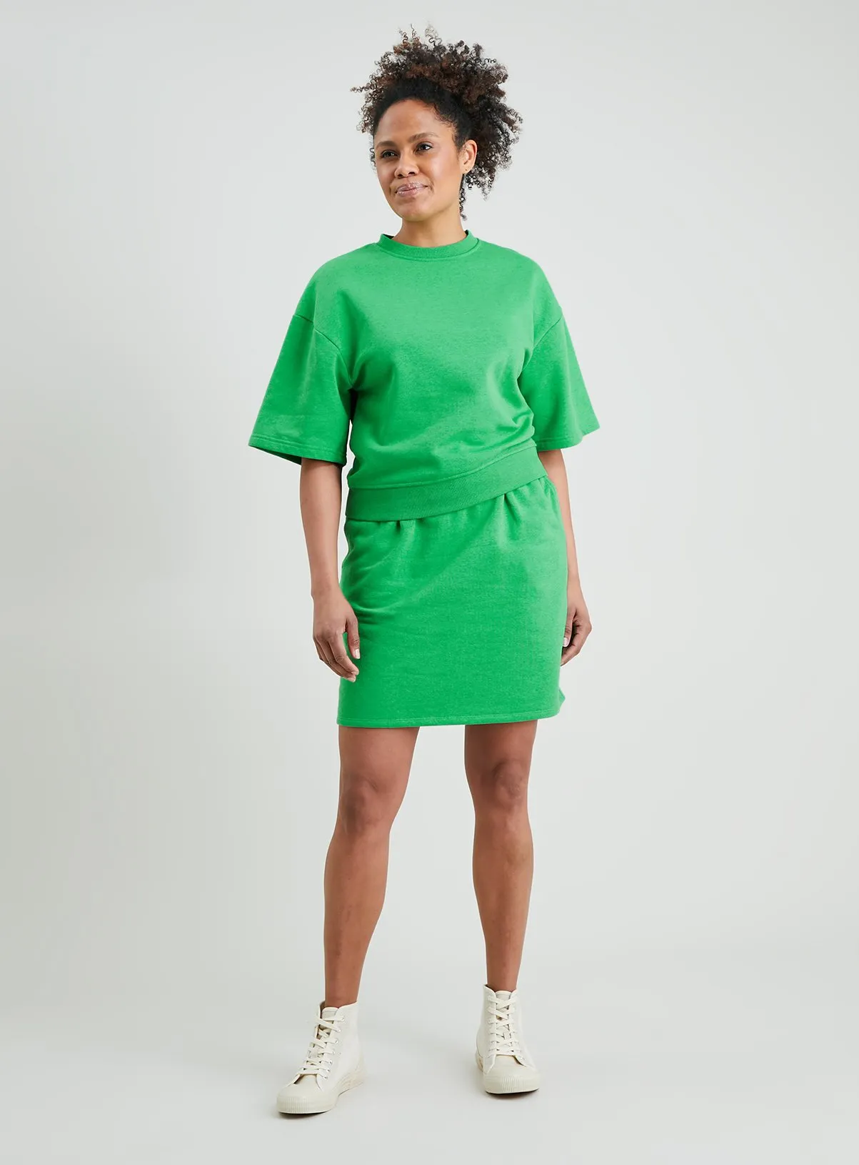 Buy Bright Green Overdyed Coord Sweatshirt S | Hoodies and sweatshirts | Tu