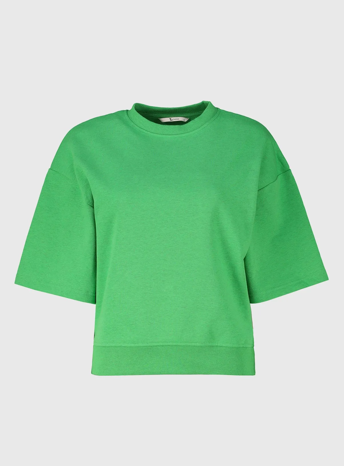 Buy Bright Green Overdyed Coord Sweatshirt S | Hoodies and sweatshirts | Tu