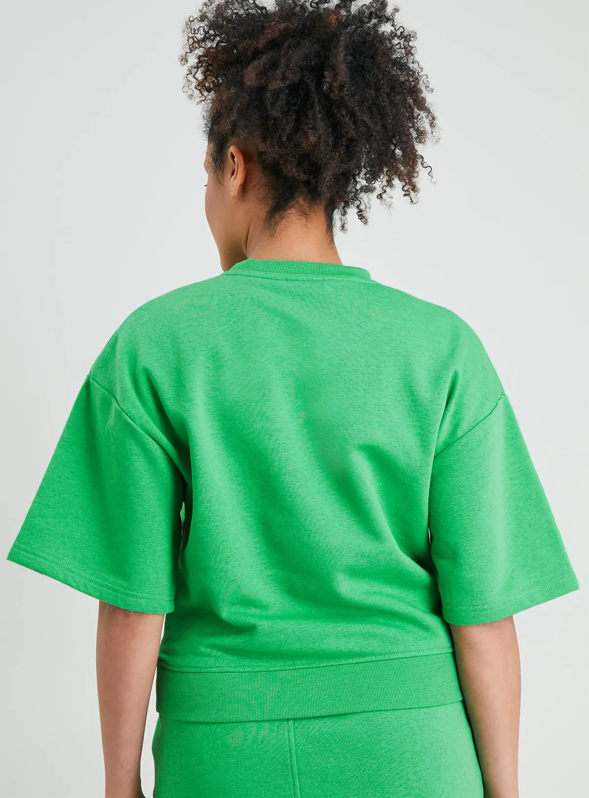 Buy Bright Green Overdyed Coord Sweatshirt S | Hoodies and sweatshirts | Tu