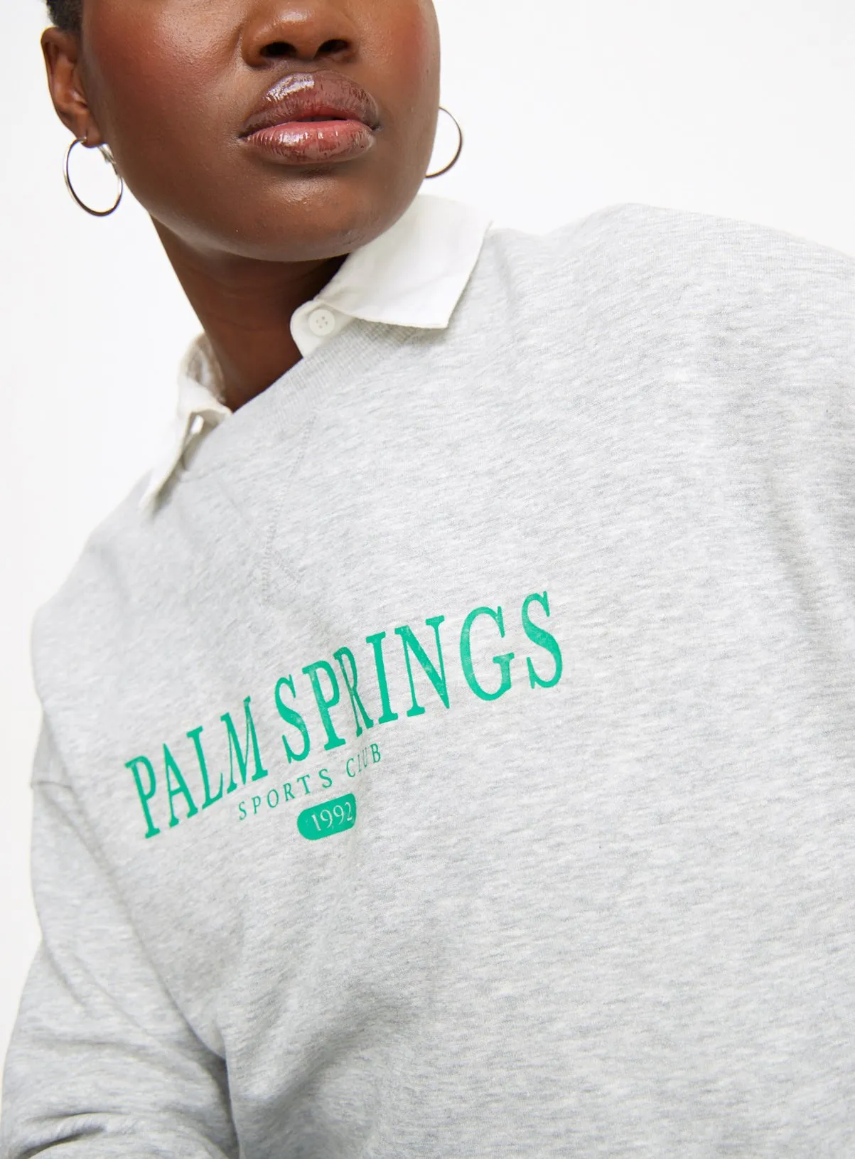 Buy Grey Oversized Palm Springs Sweatshirt M | Hoodies and sweatshirts | Tu