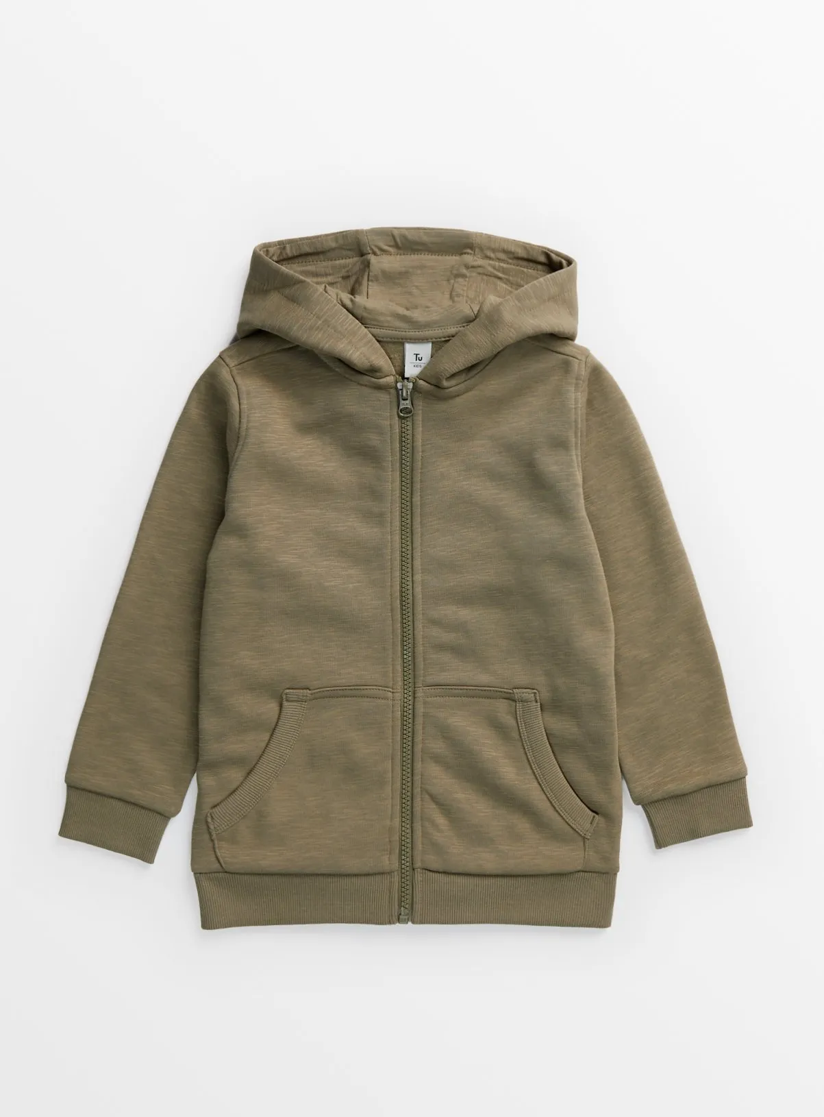 Buy Khaki Zip-Through Hoodie 13 years | Jumpers and hoodies | Tu