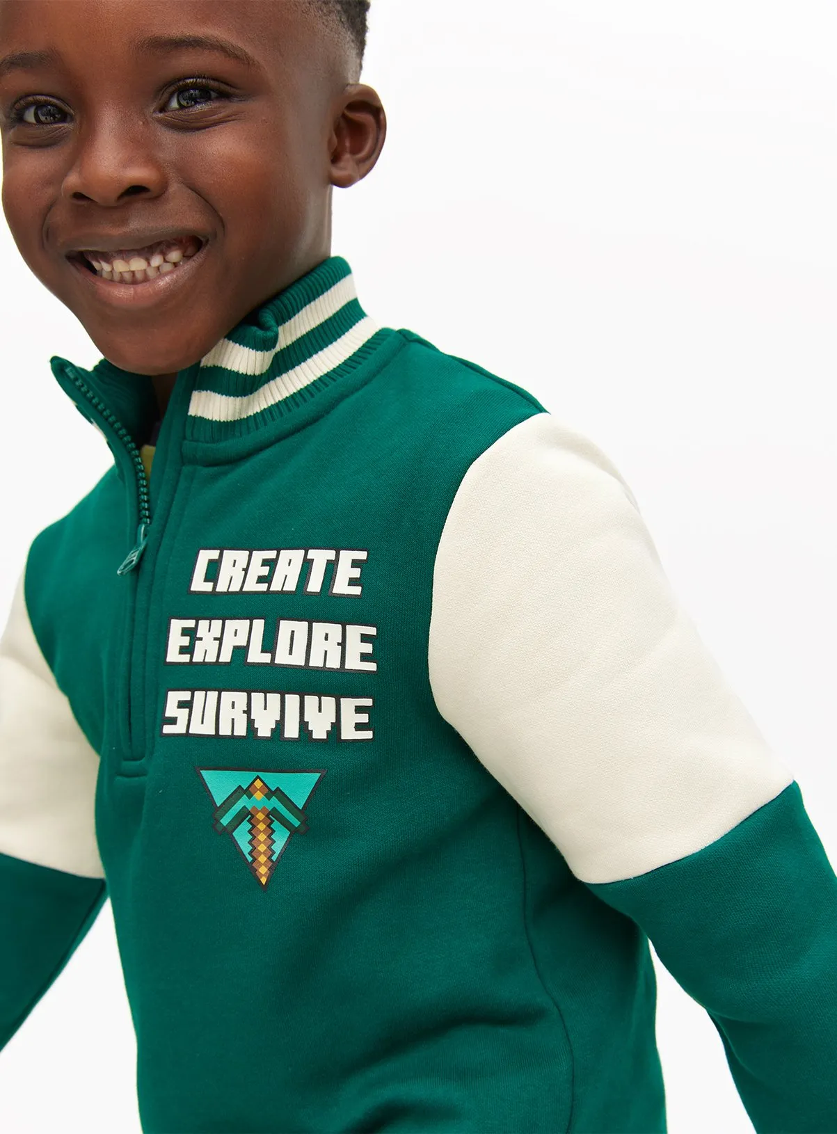 Buy Minecraft Green Funnel Sweatshirt 10 years | Jumpers and hoodies | Tu