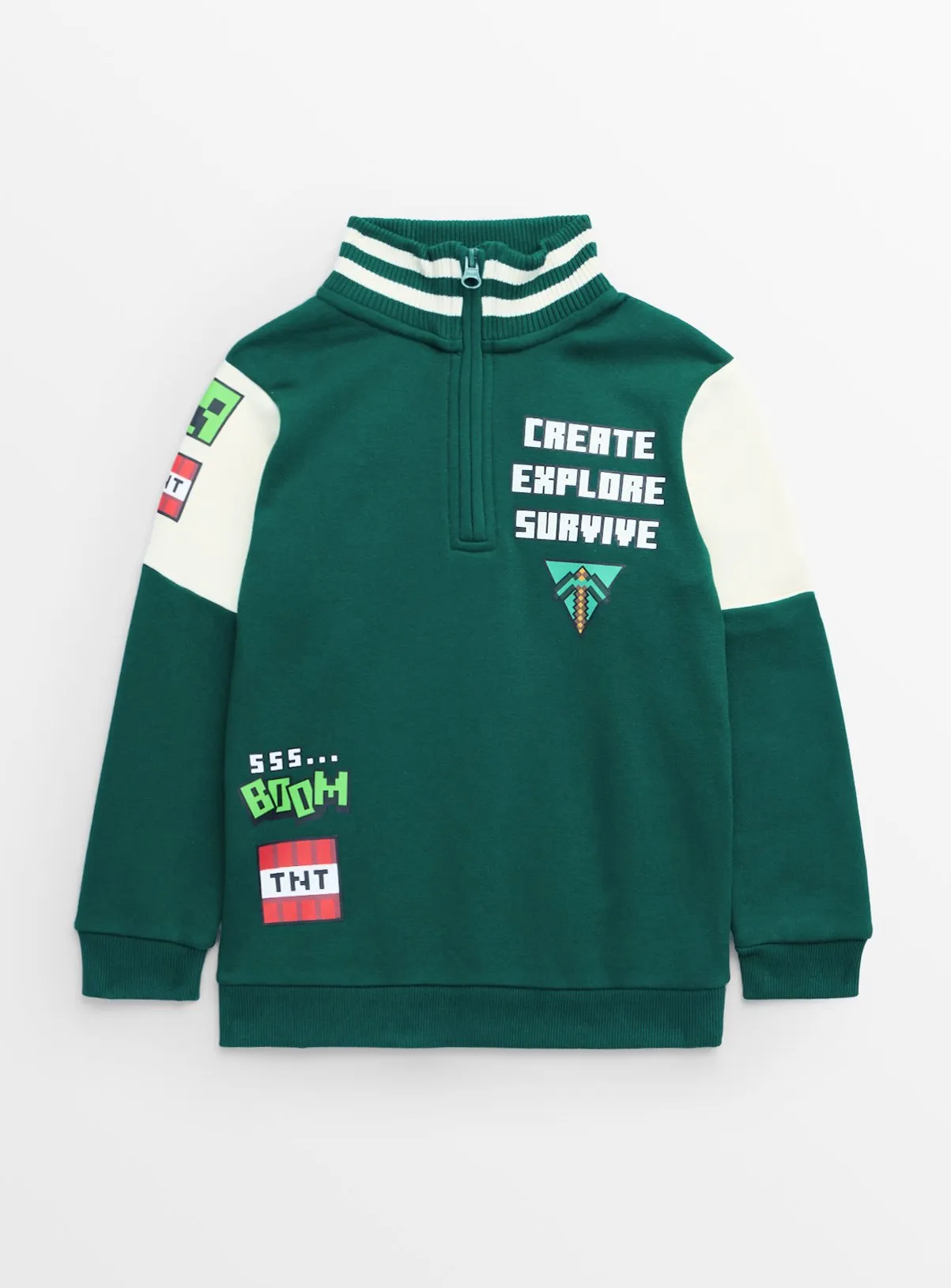 Buy Minecraft Green Funnel Sweatshirt 10 years | Jumpers and hoodies | Tu