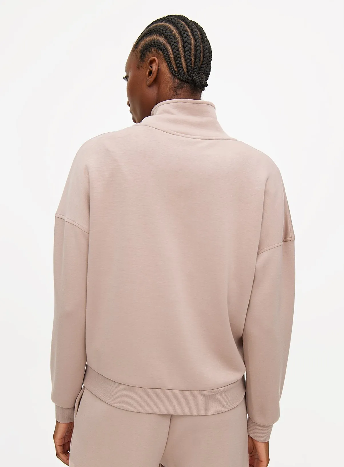 Buy Taupe Half-Zip Sweatshirt M | Hoodies and sweatshirts | Tu