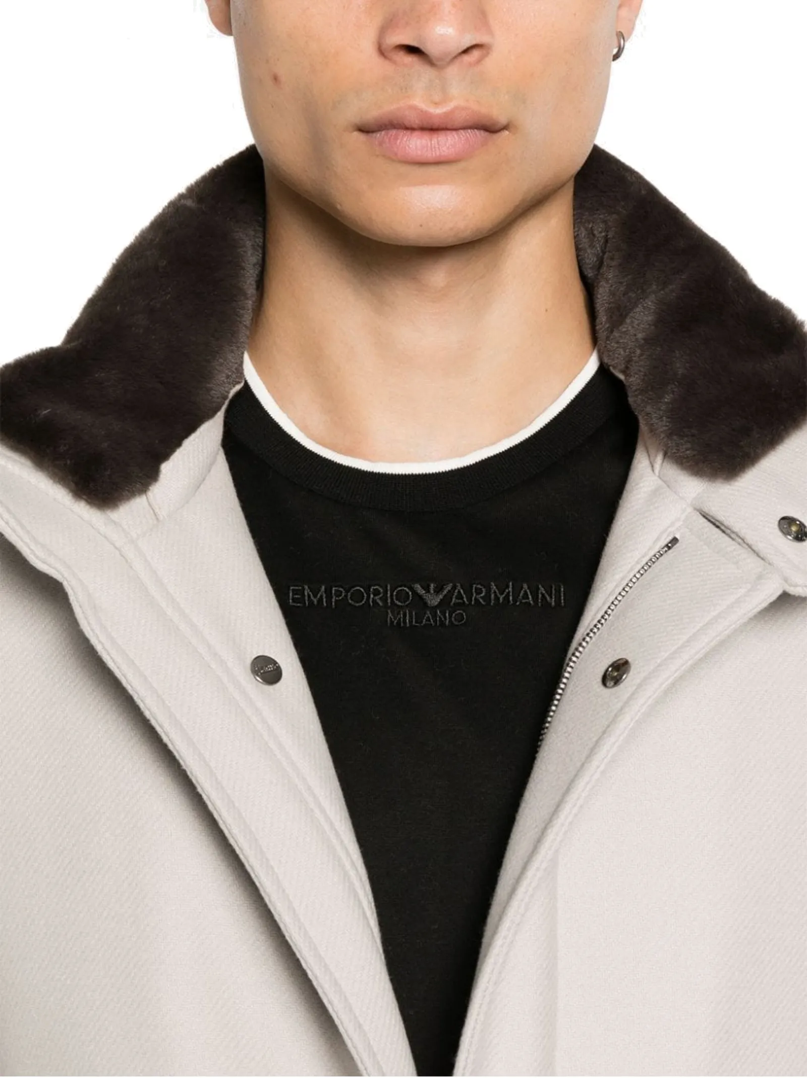 CARCOAT ECO FUR COLLAR HERNO   CA000185U333441985