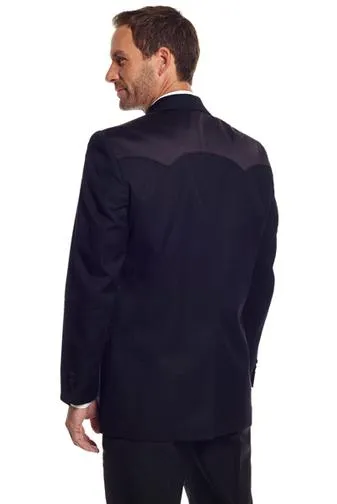 Circle S Mens Black Poly/Rayon Blend Jacket Blazer Tuxedo Coat 48 L