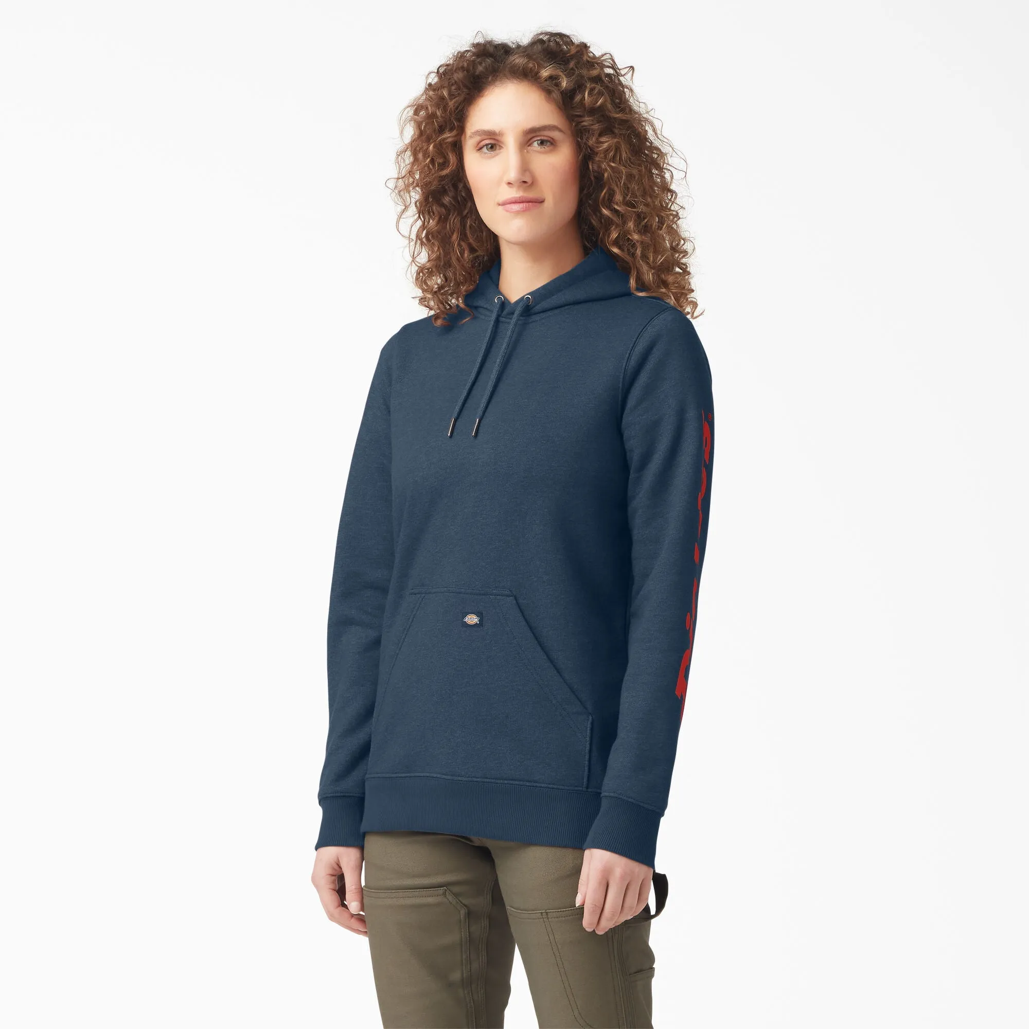 Dickies Women's Heavyweight Logo Sleeve Hoodie