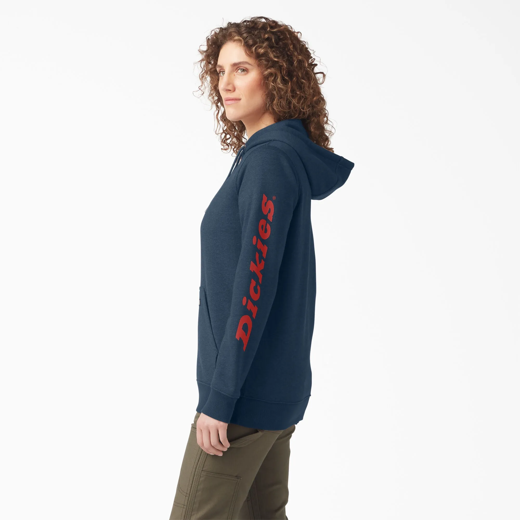 Dickies Women's Heavyweight Logo Sleeve Hoodie