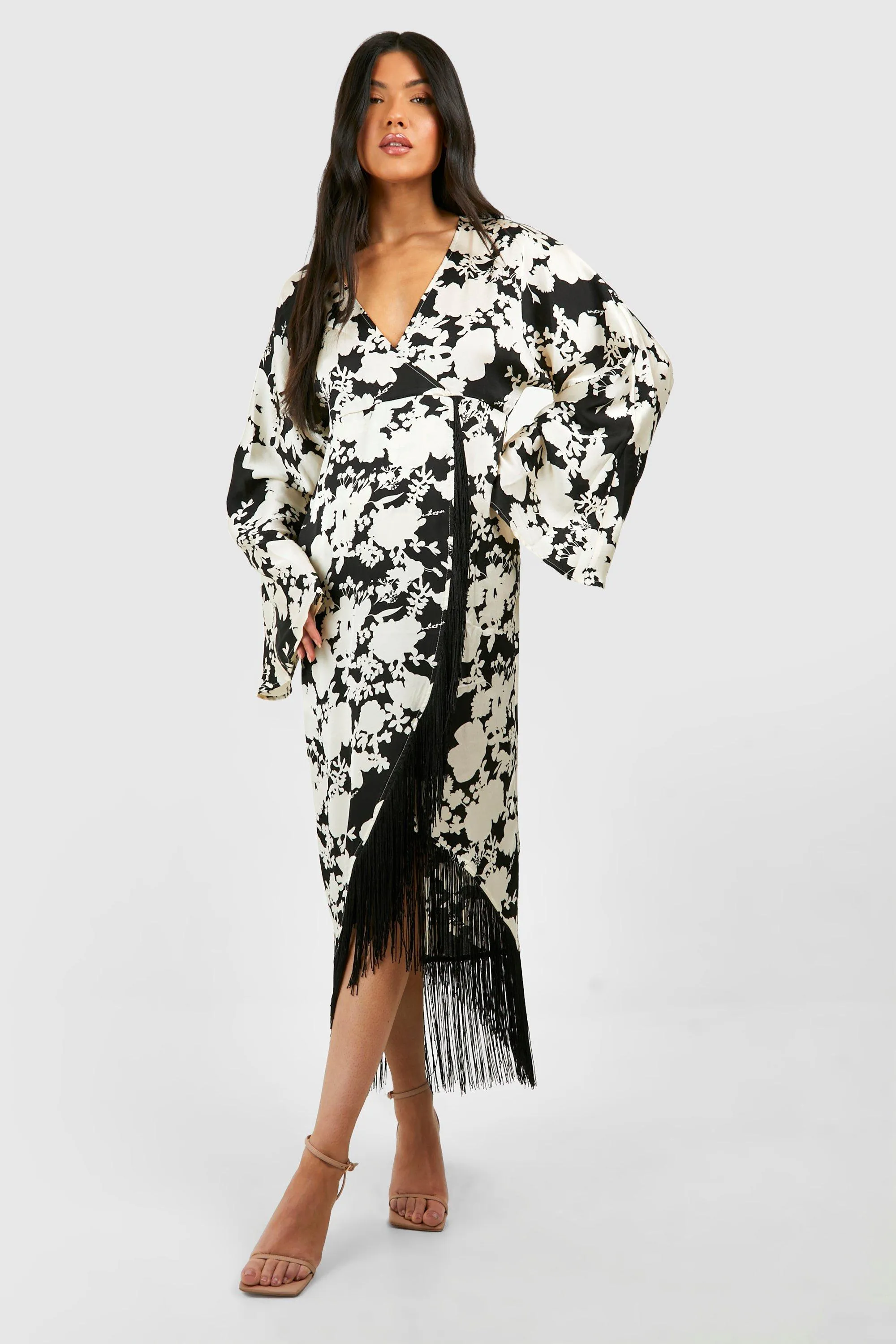 Dresses | Maternity Floral Print Tassel Hem Wrap Dress | boohoo