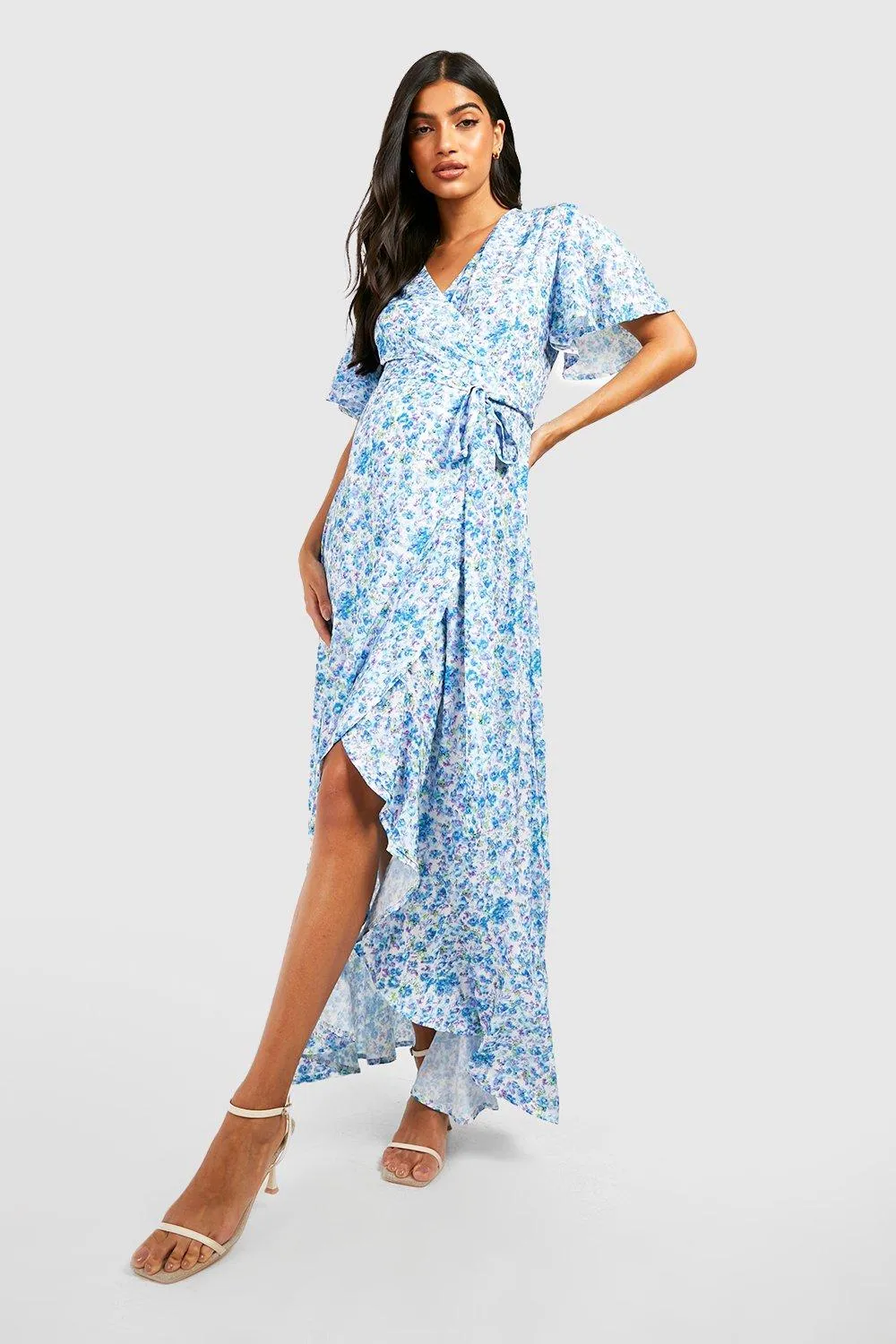 Dresses | Maternity Floral Ruffle Hem Maxi Dress | boohoo