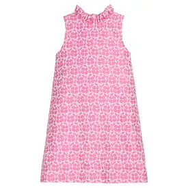 Elizabeth Dress - Pink Floral Jacquard