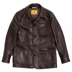 “Enzo” Testa di Moro Leather Car Coat - Shangri-la Heritage