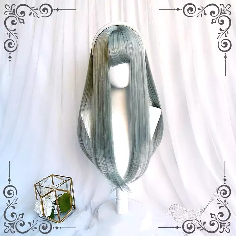 FAIRY MINT LIGHT GREEN LONG STRAIGHT WIG BY90144