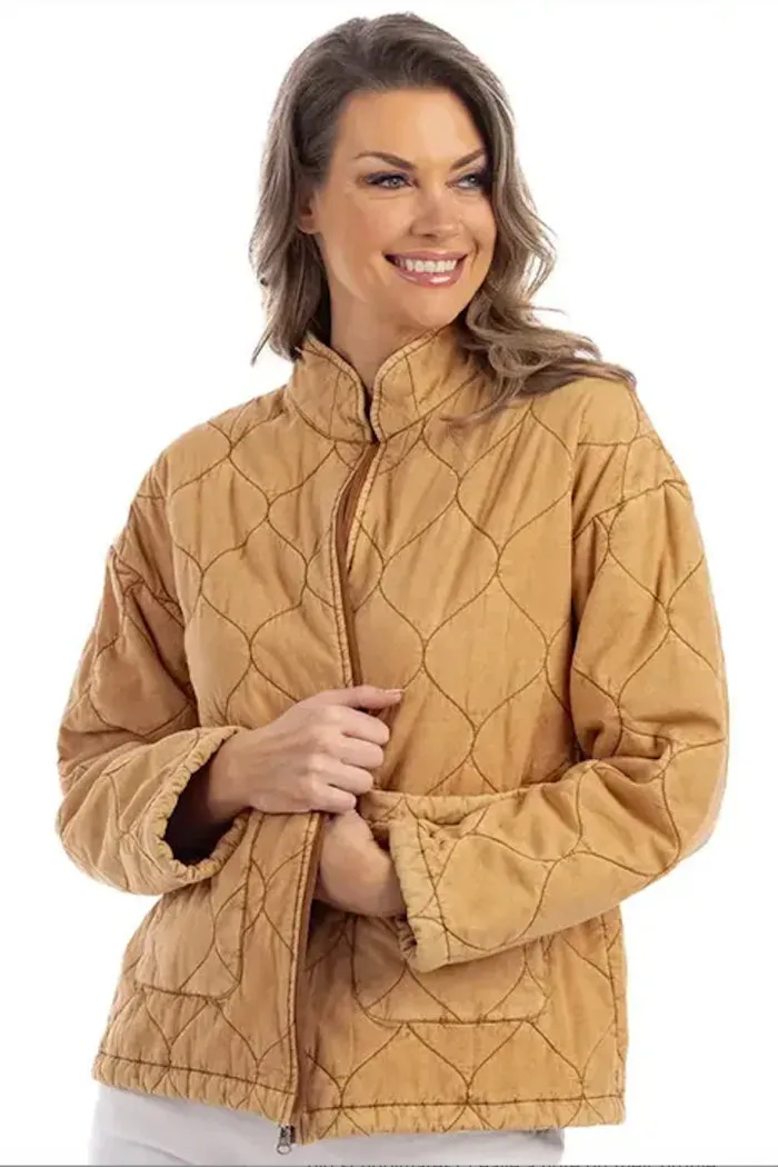 Garment Washed Quilted Jacket