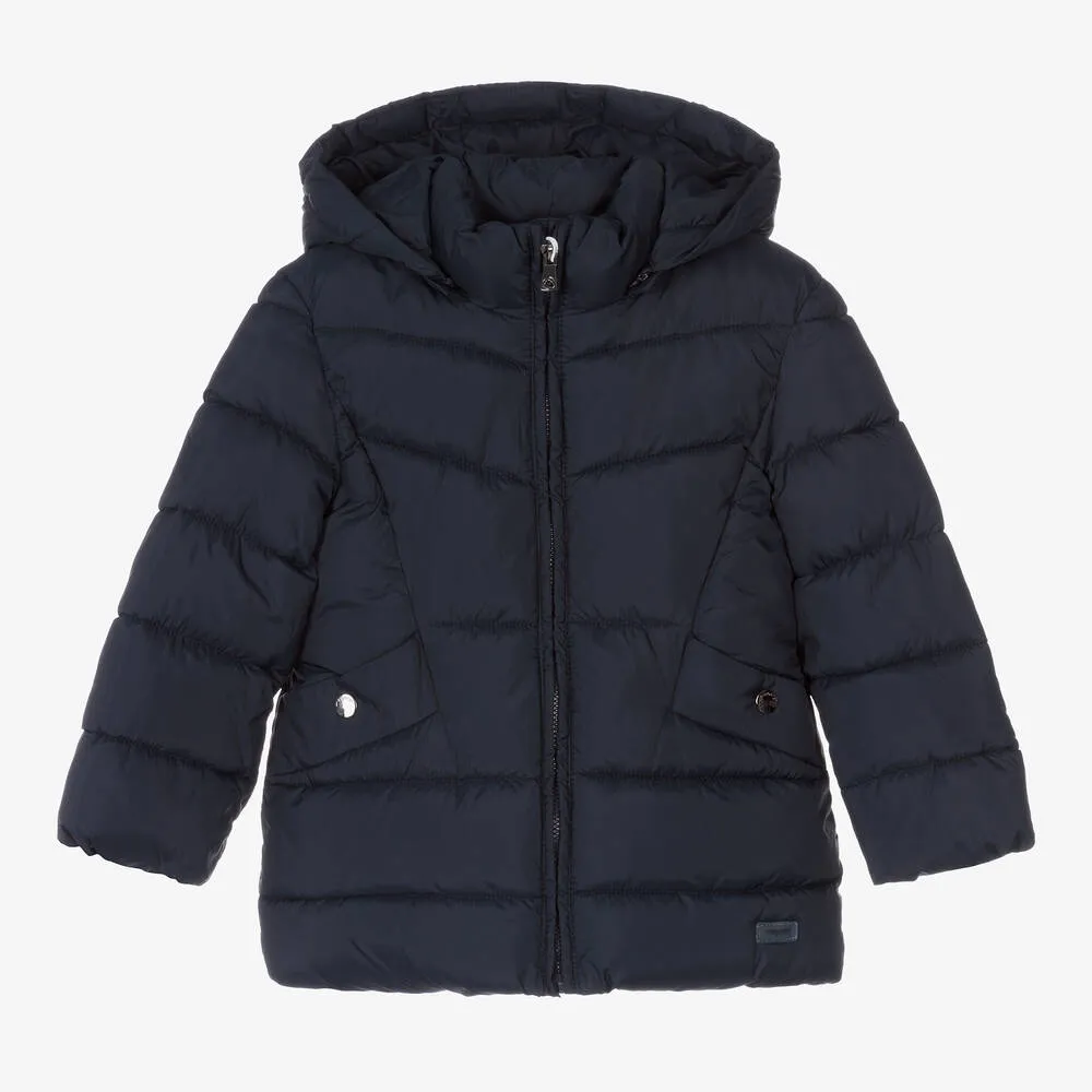 Girls Blue Puffer Coat