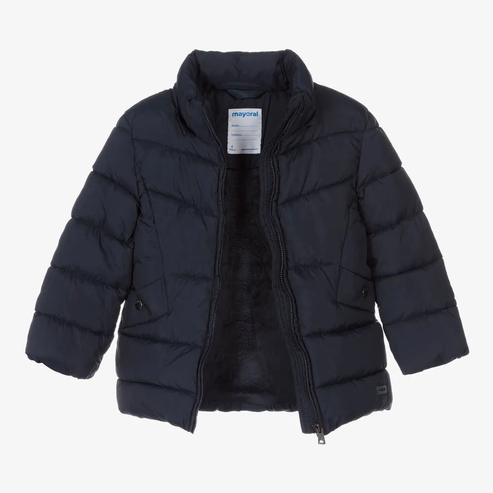 Girls Blue Puffer Coat