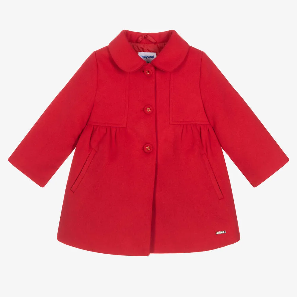 Girls Red Traditional Coat