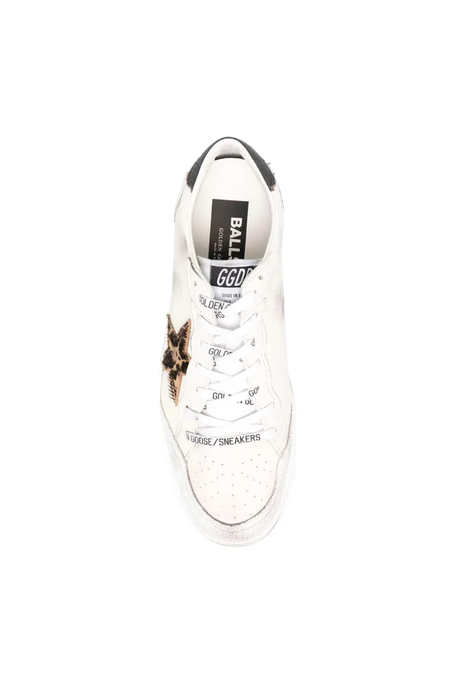 Golden Goose Ball Star Sneaker - White/ Beige Brown/ Black