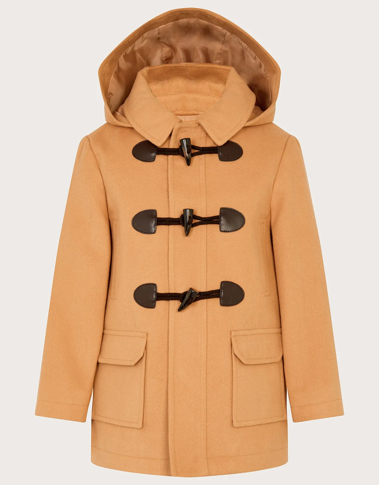 Hooded Duffle Coat Camel