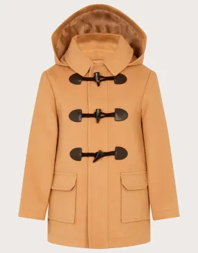 Hooded Duffle Coat Camel