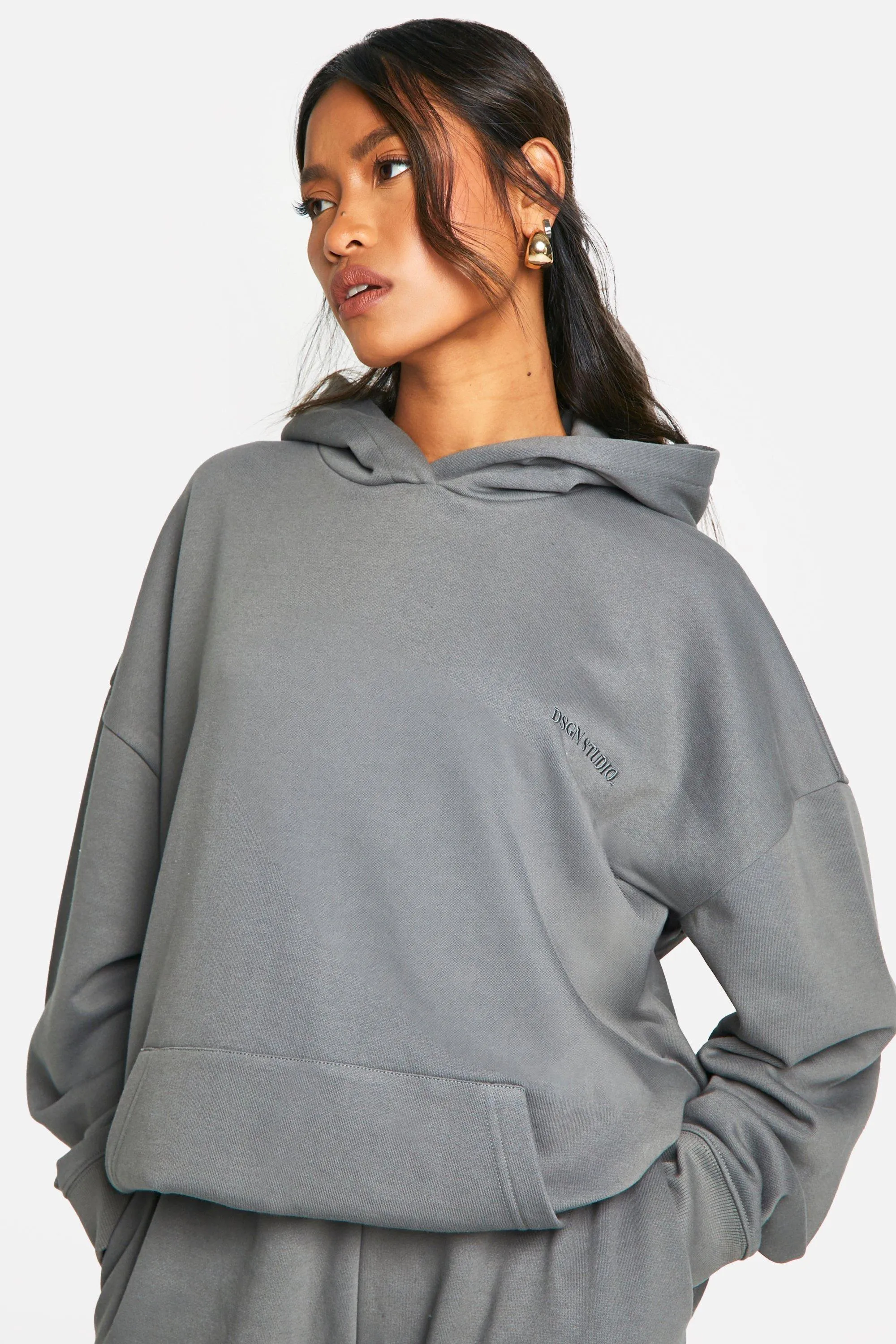 Hoodies & Sweatshirts | Dsgn Studio Embroidered Oversized Hoodie | boohoo