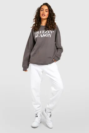 Hoodies & Sweatshirts | Freezin' Season Slogan Christmas Sweater | boohoo