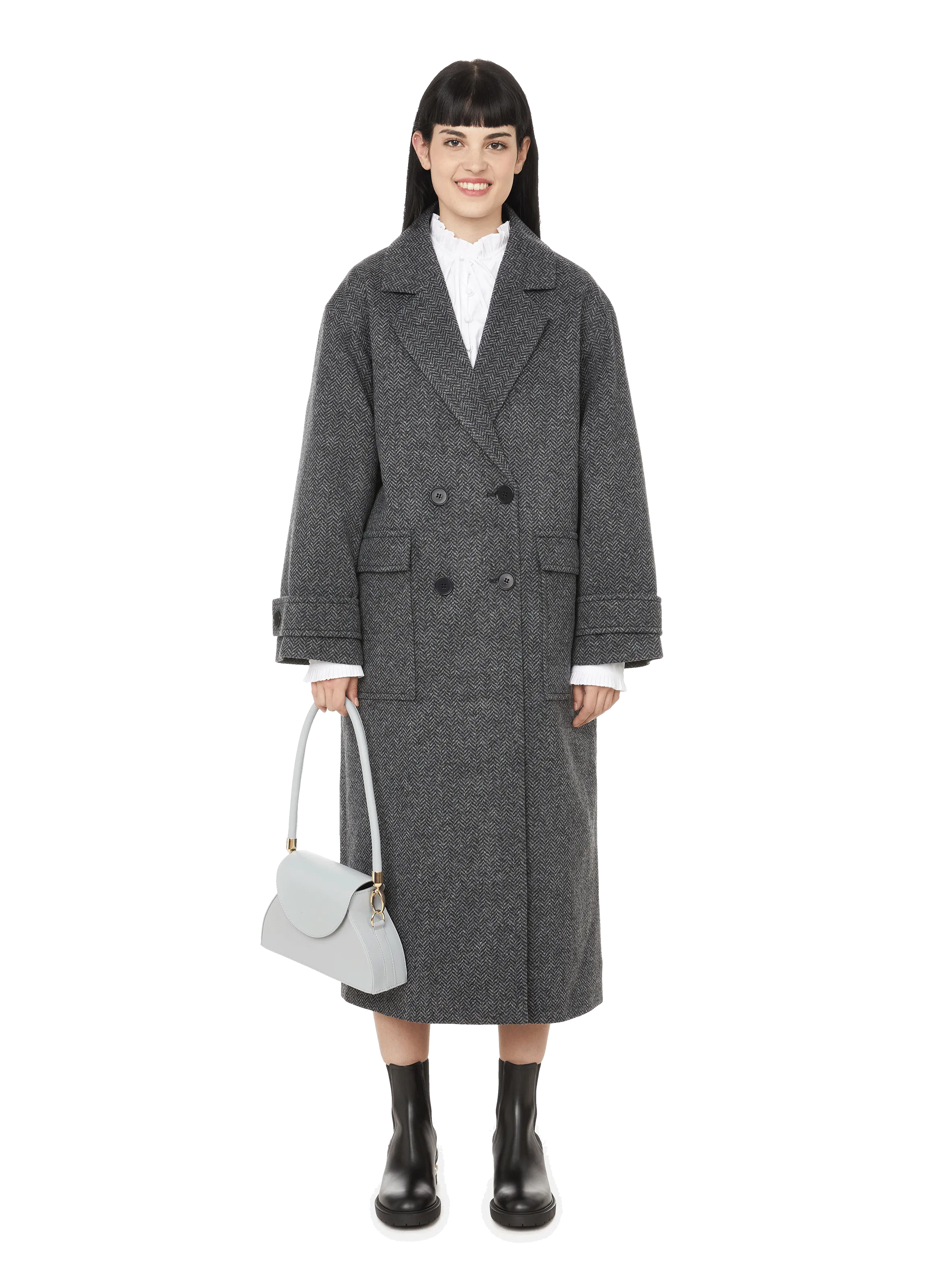 In the mood for love  Wool-blend coat - Grey