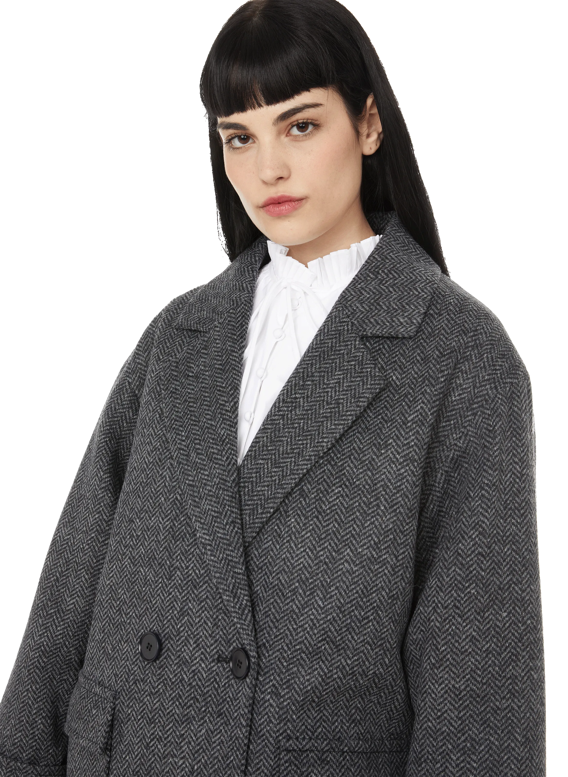 In the mood for love  Wool-blend coat - Grey