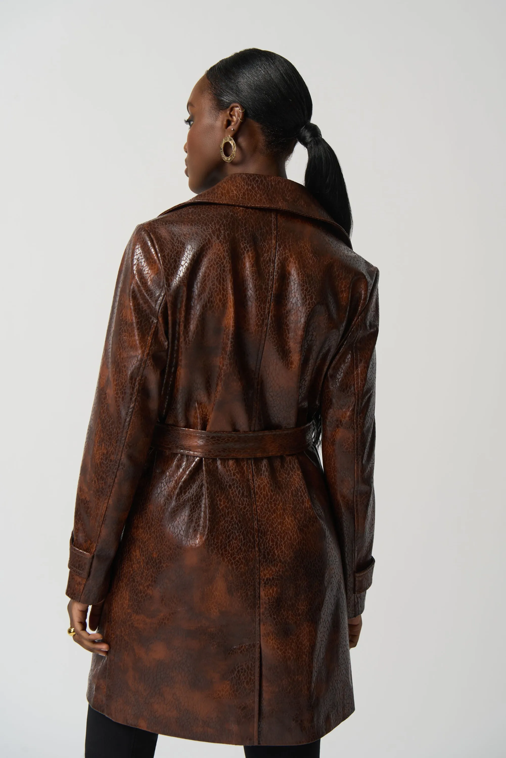 Joseph Ribkoff Faux Leather Coat