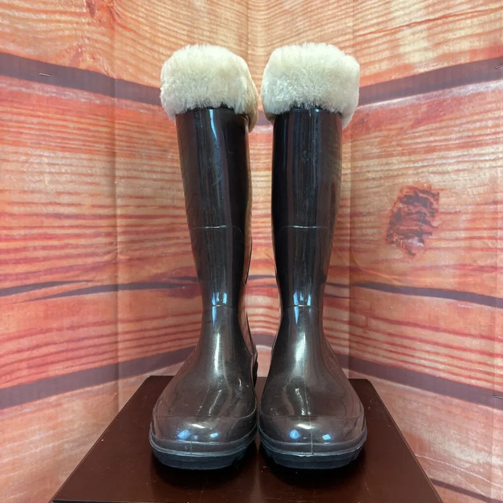 KAMIK BROWN SHEARLING RAIN BOOTS SZ 8 TCC