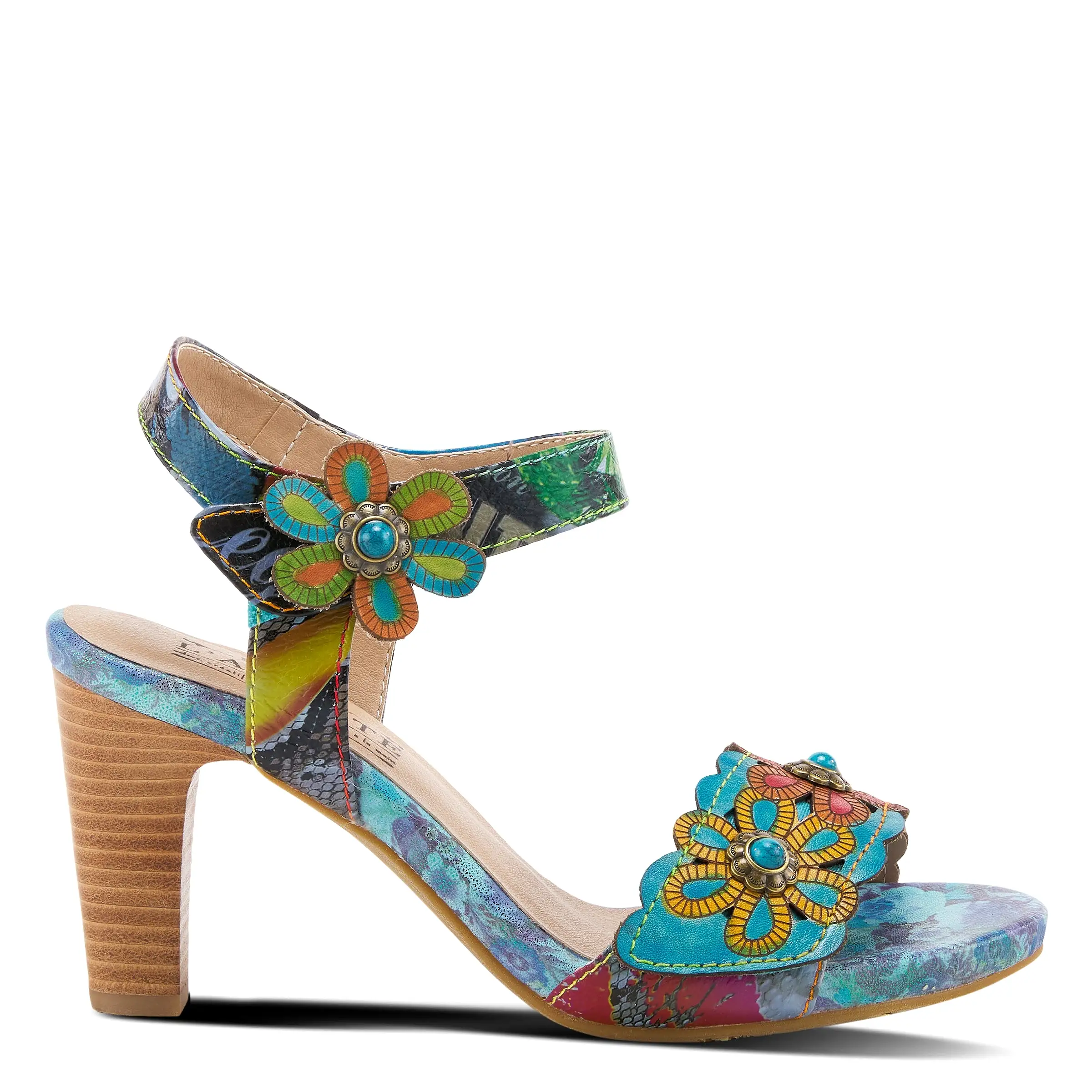 L'ARTISTE GARDENA QUARTER STRAP SANDALS