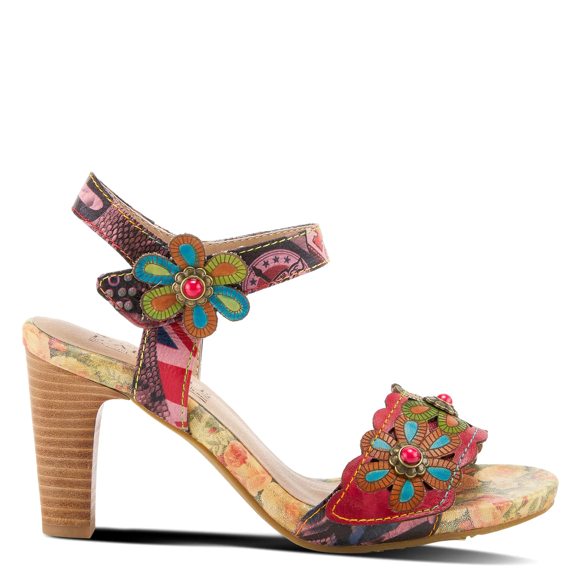 L'ARTISTE GARDENA QUARTER STRAP SANDALS