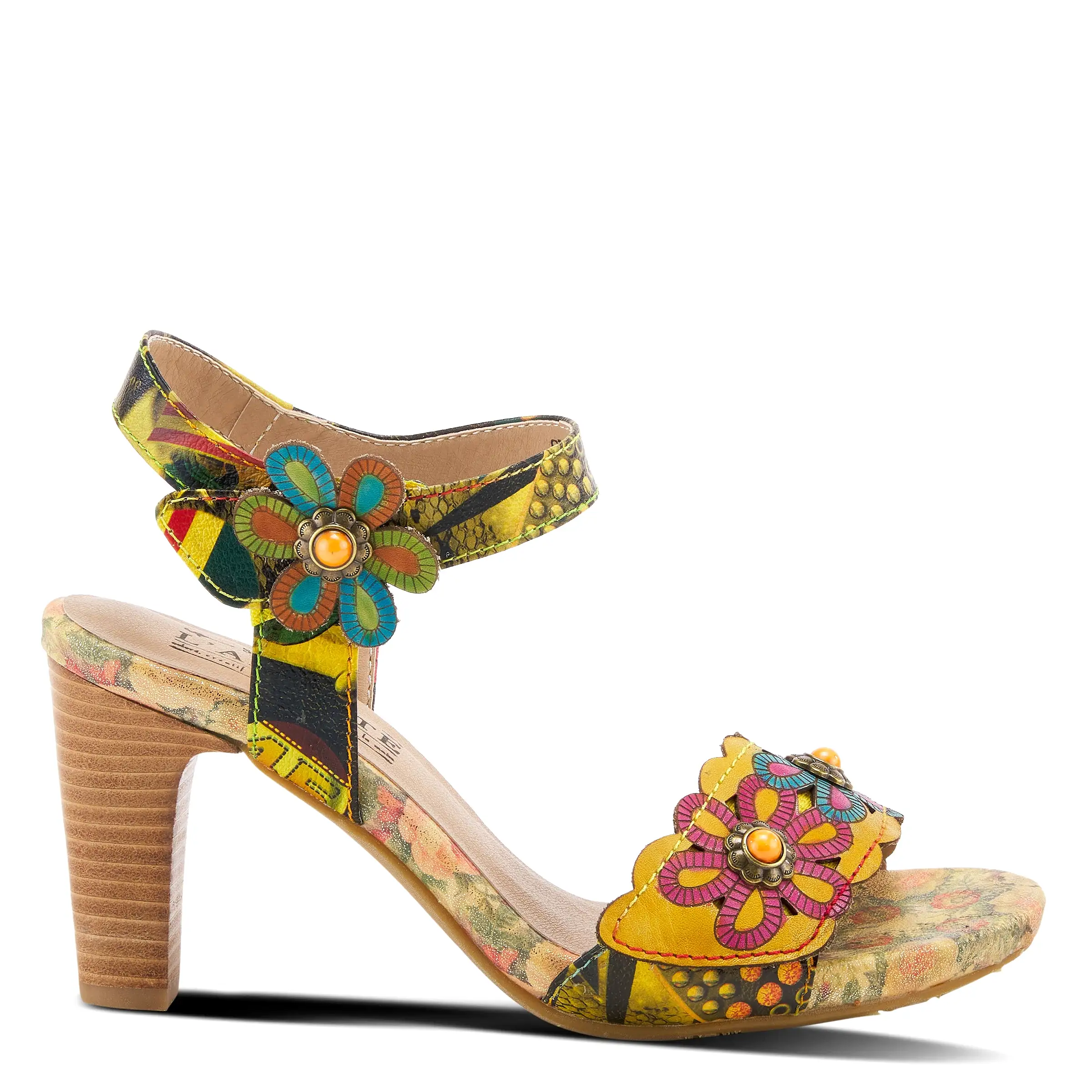 L'ARTISTE GARDENA QUARTER STRAP SANDALS