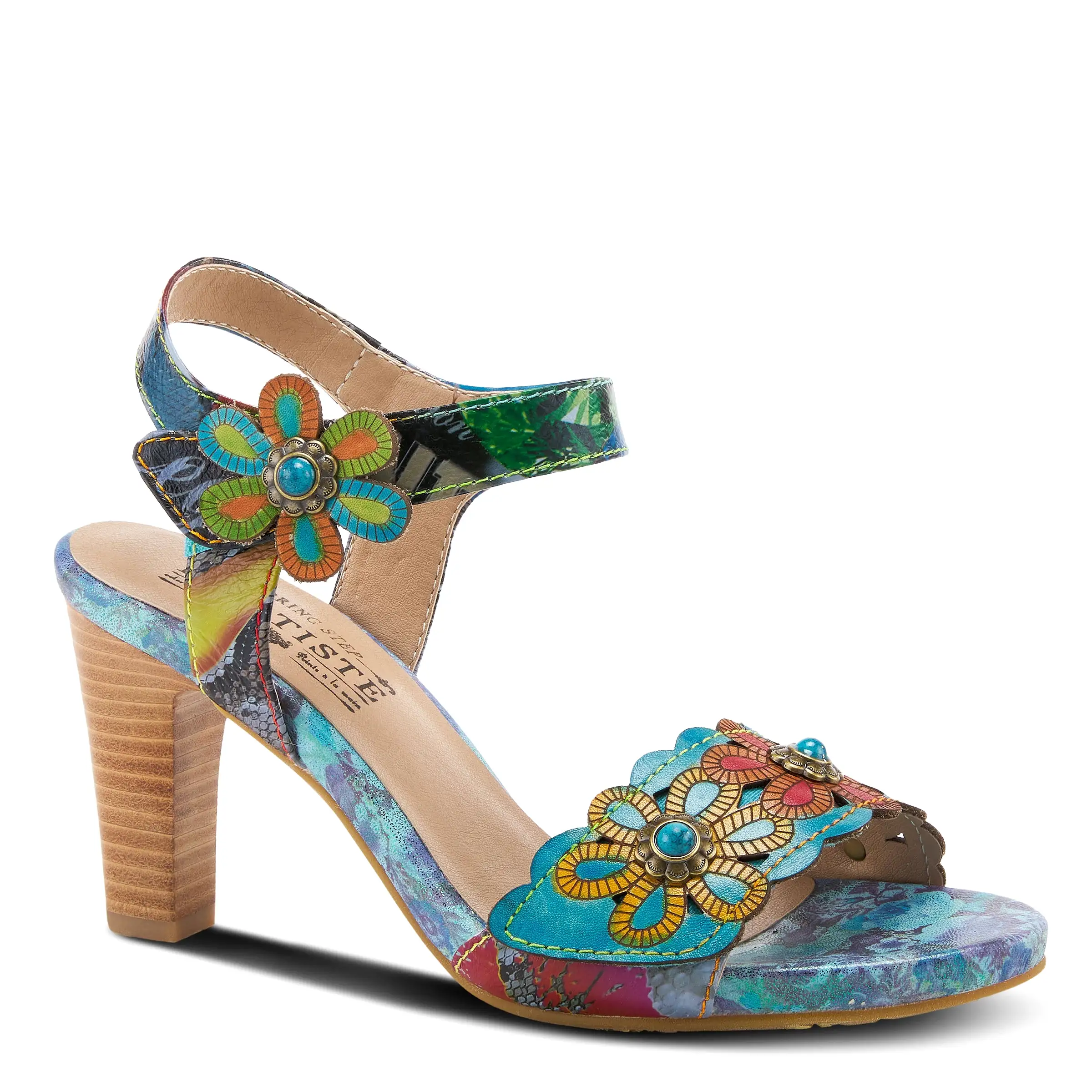 L'ARTISTE GARDENA QUARTER STRAP SANDALS