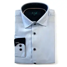 Leo & Zachary Boys Blue Broad Dress Shirt_ 5933